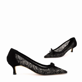Orla - Lace Kitten Heel Pumps
