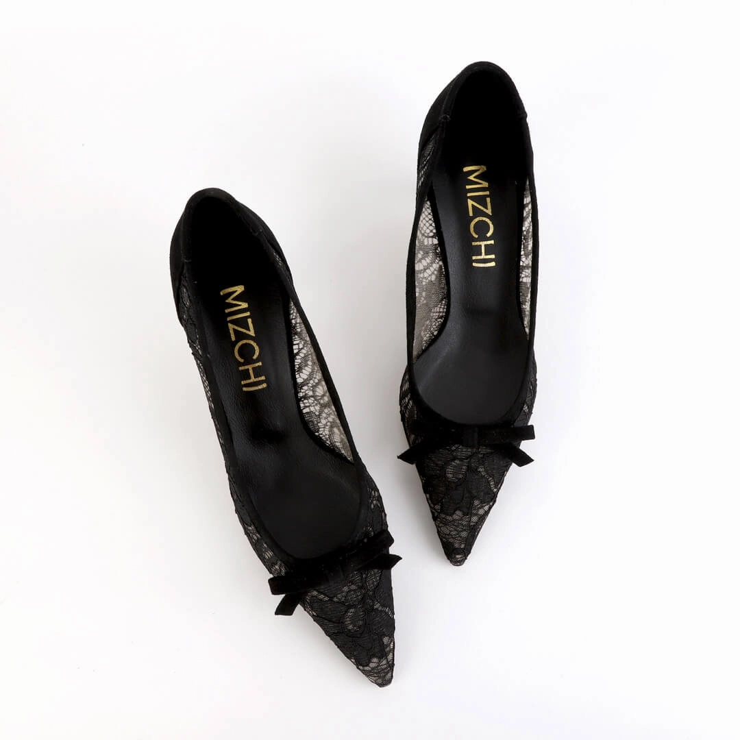 Orla - Lace Kitten Heel Pumps