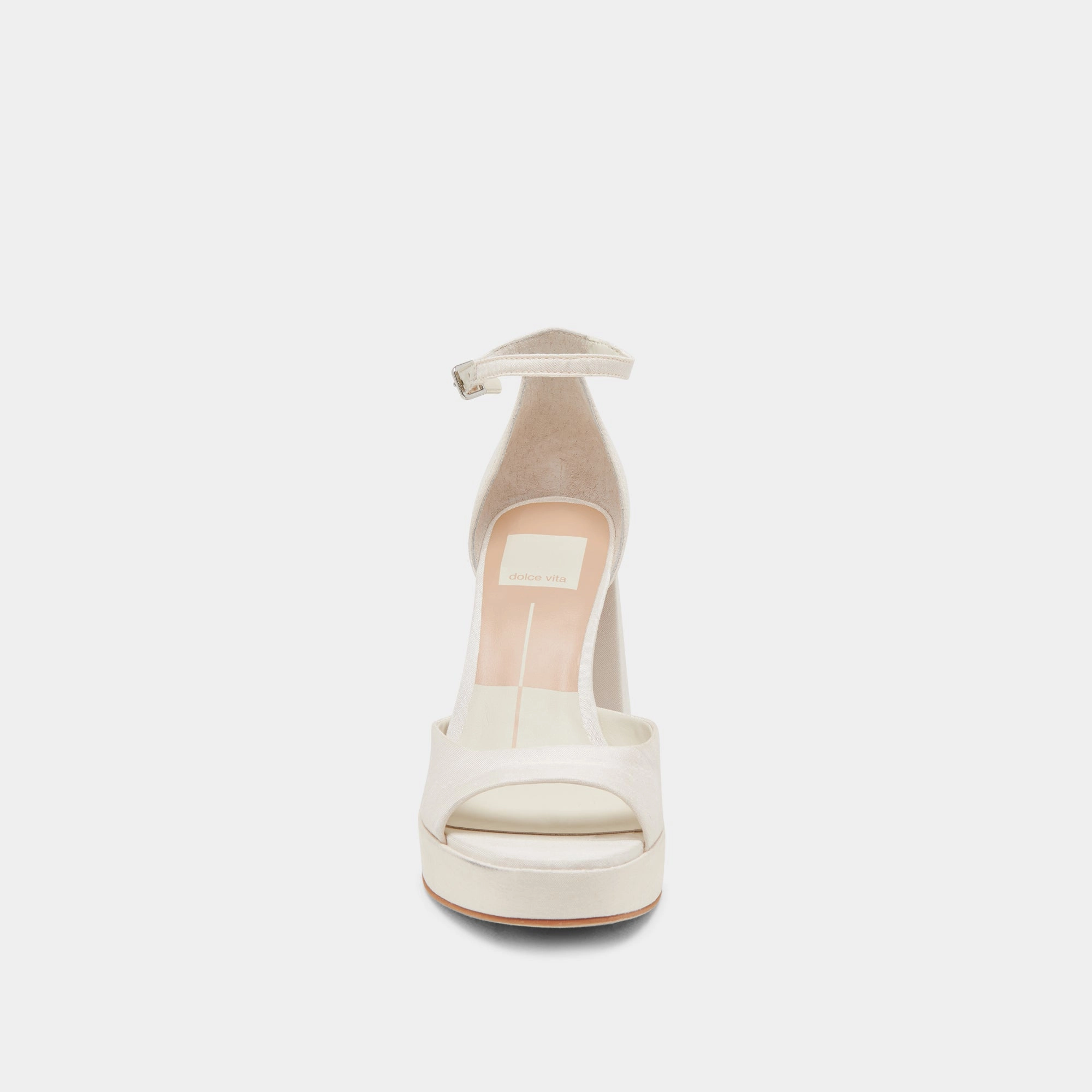 PANDRO HEELS WHITE SATIN