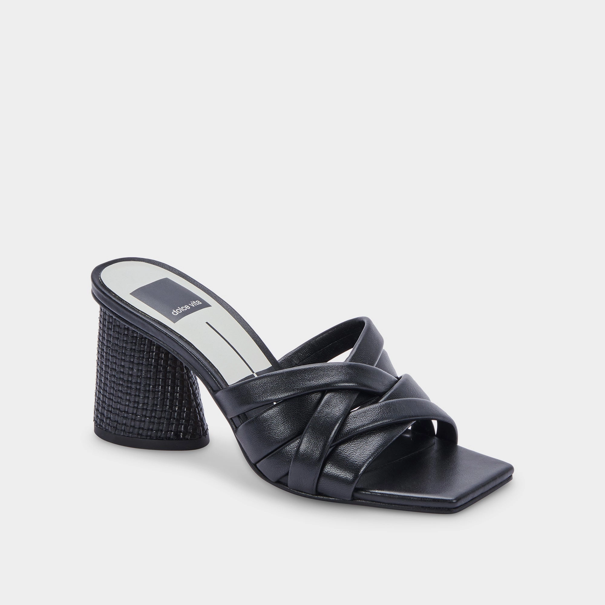 PAZLEE HEELS BLACK LEATHER