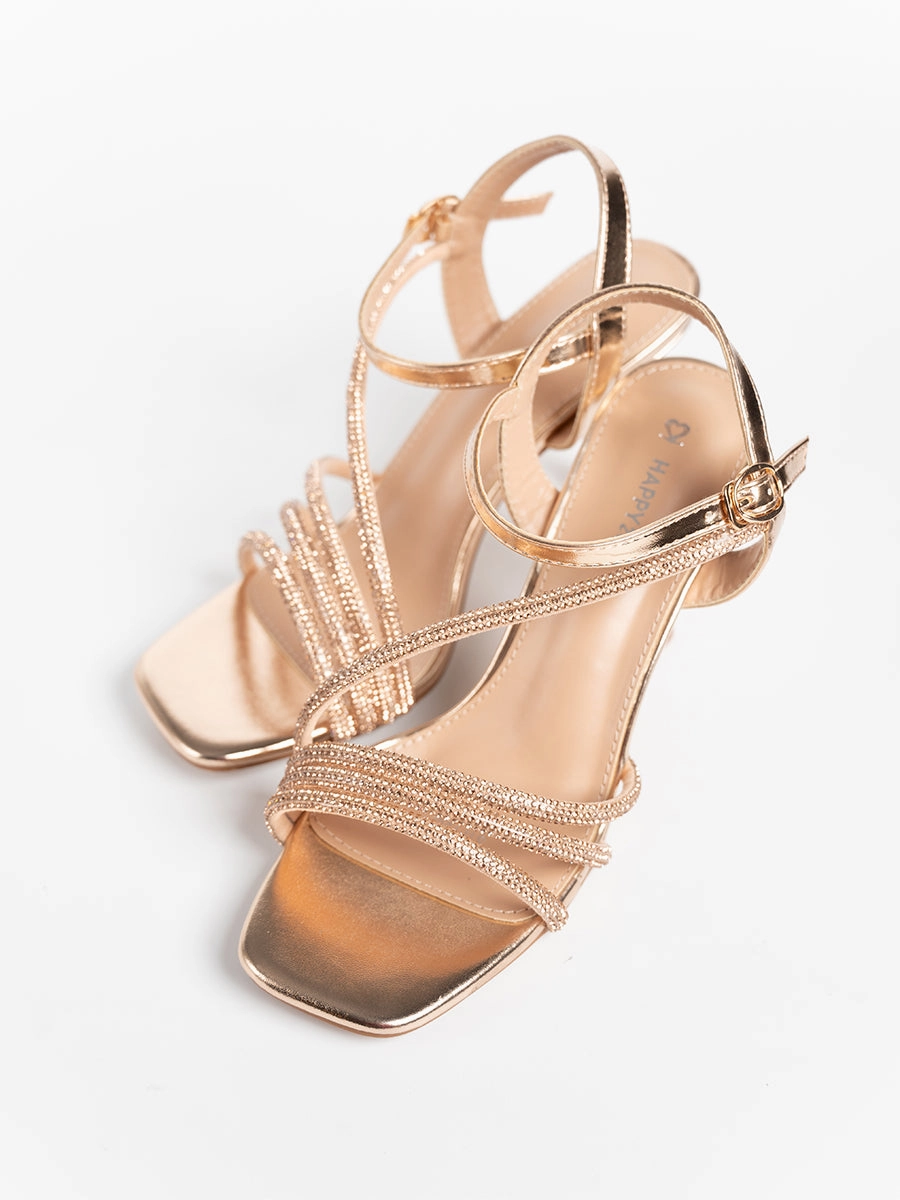Peony Cross Glitter Heels