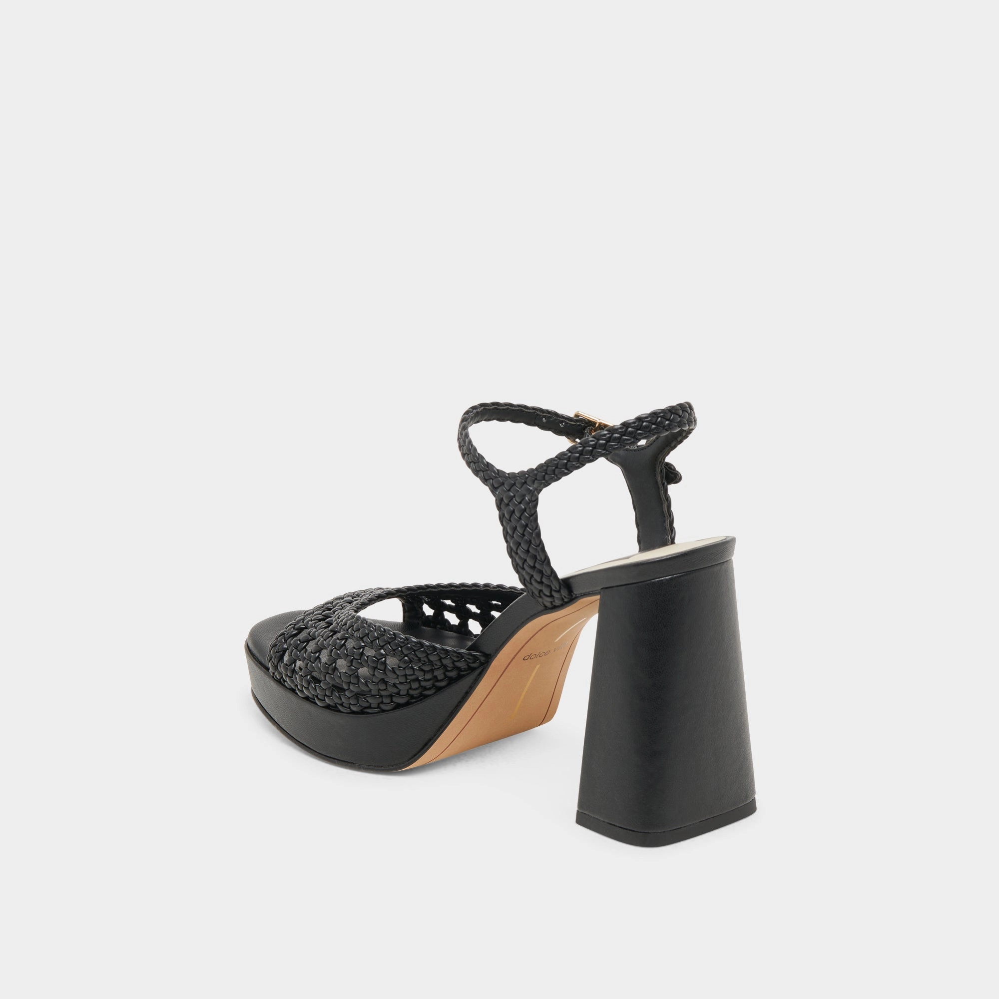 PEYTEN HEELS BLACK WOVEN STELLA