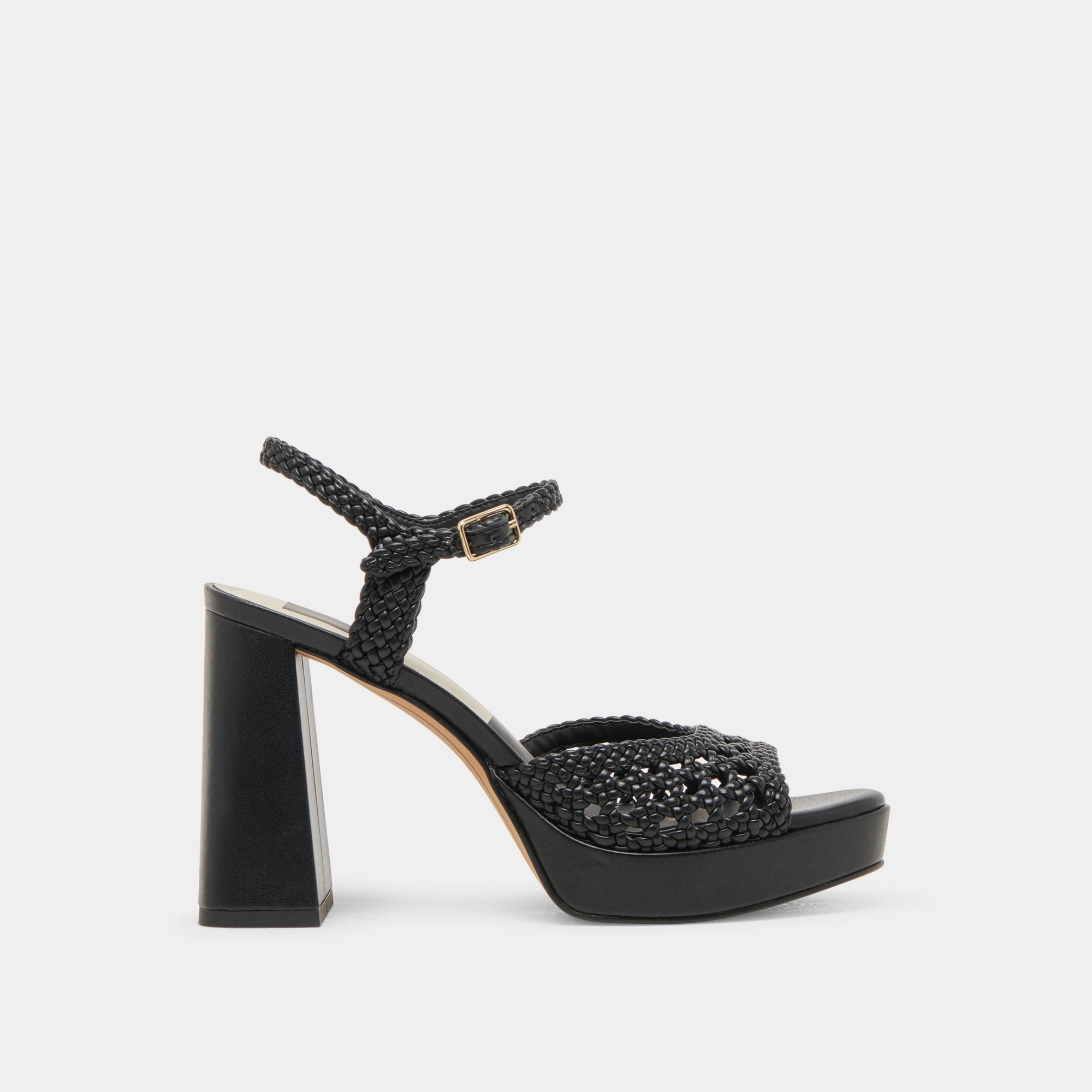 PEYTEN HEELS BLACK WOVEN STELLA