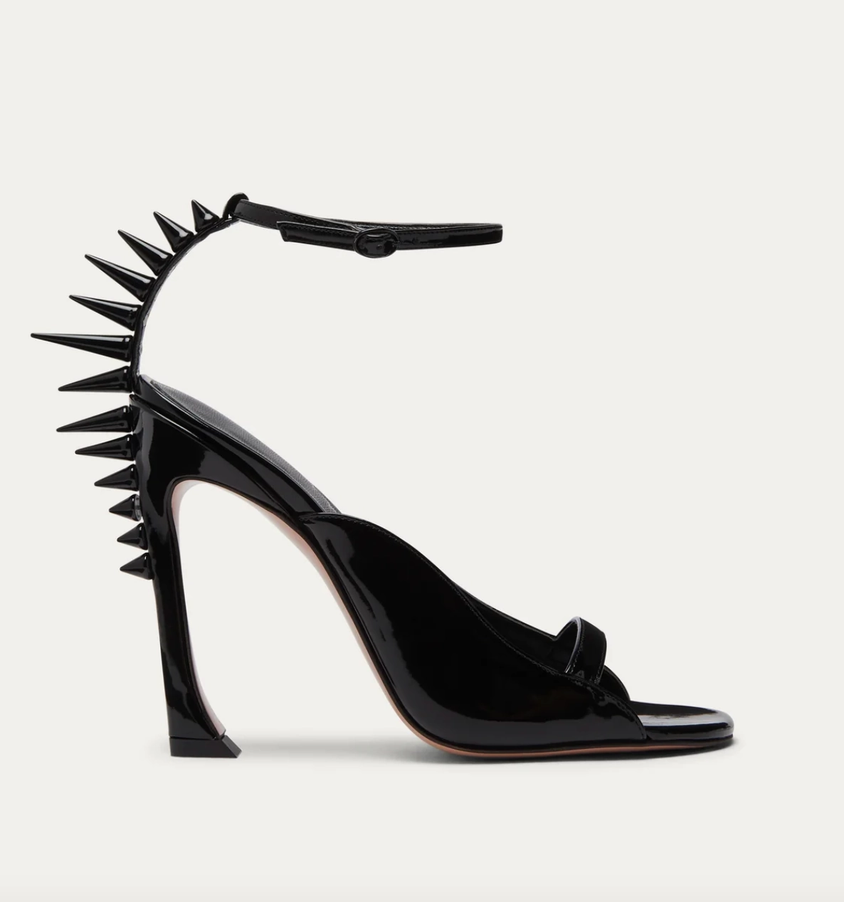 Piferi High Heels Patent Fabric W Studs Black