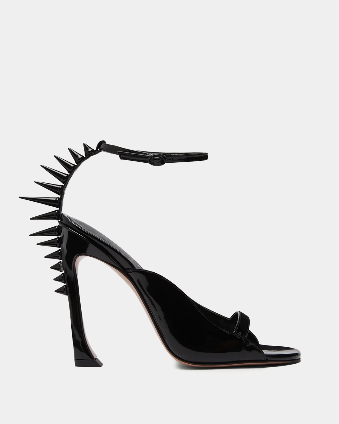 Piferi High Heels Patent Fabric W Studs Black