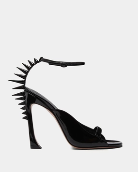 Piferi High Heels Patent Fabric W Studs Black
