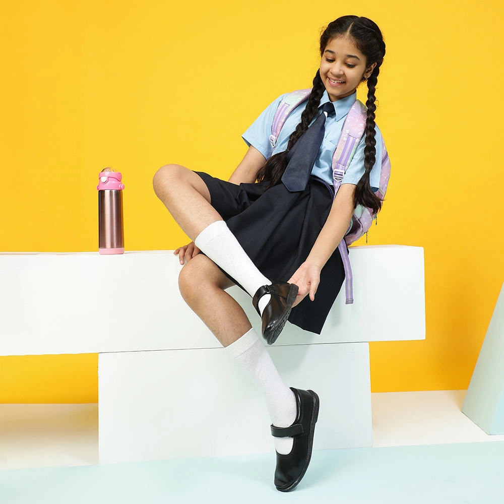 Prefect Black Ballerina Dress School Shoes For Kids S/GIRL(V) By Liberty