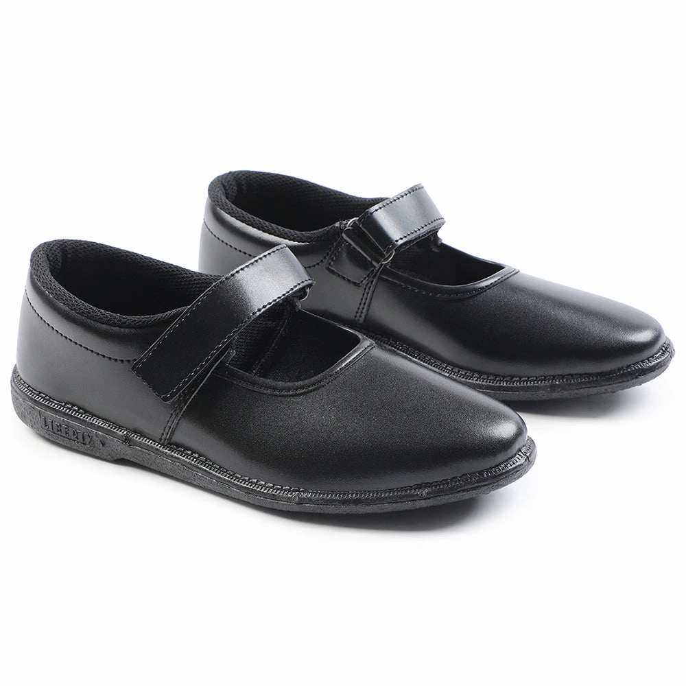 Prefect Black Ballerina Dress School Shoes For Kids S/GIRL(V) By Liberty