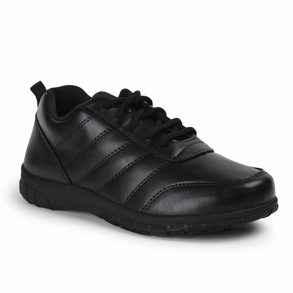 Prefect By Liberty Kids SCHOOL-PTM Black School Lacing Shoes