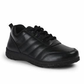 Prefect By Liberty Kids SCHOOL-PTM Black School Lacing Shoes