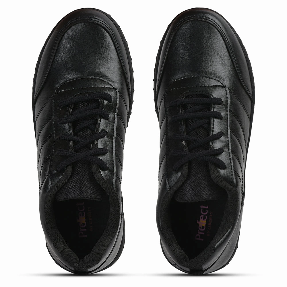 Prefect By Liberty Kids SCHOOL-PTM Black School Lacing Shoes