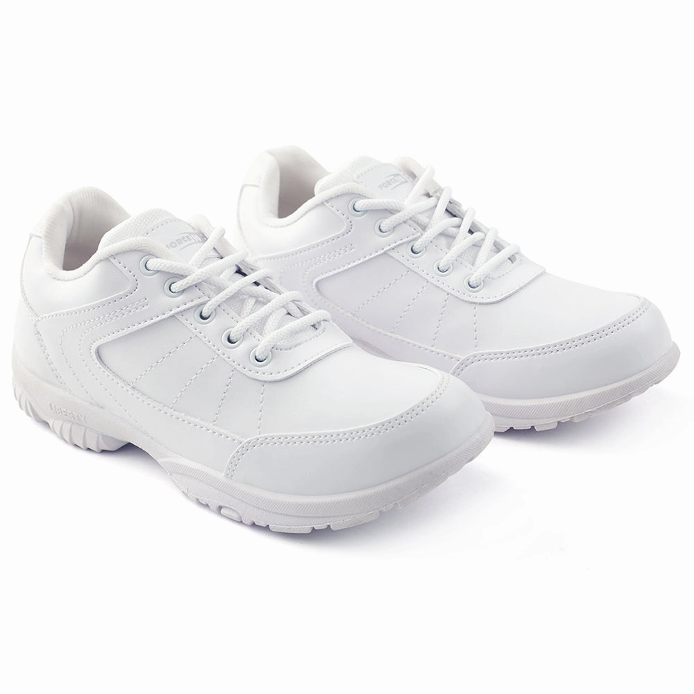 Prefect White Lacing Uniform School Shoes For Kids SCHZONE By Liberty