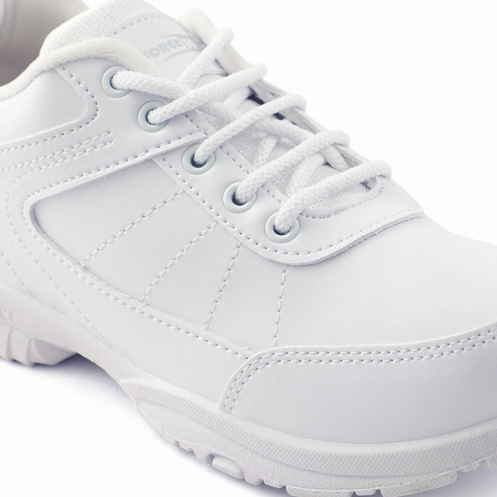Prefect White Lacing Uniform School Shoes For Kids SCHZONE By Liberty