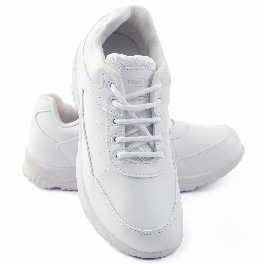 Prefect White Lacing Uniform School Shoes For Kids SCHZONE By Liberty