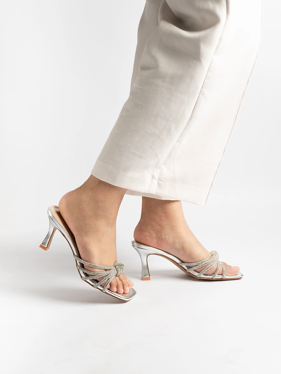 Princess Knot Glitter Mules