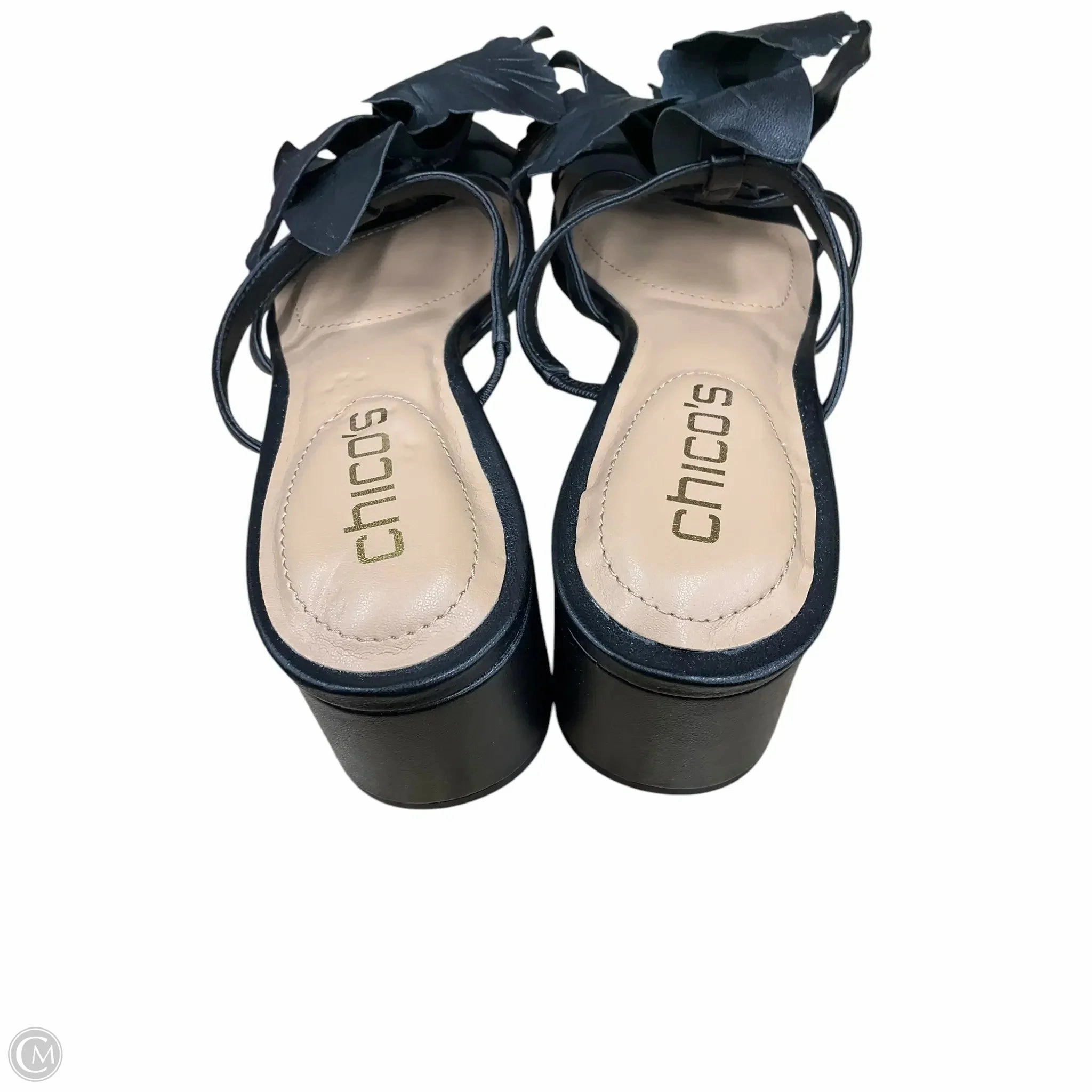 Sandals Heels Block By Chicos In Black, Size: 6