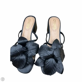 Sandals Heels Block By Chicos In Black, Size: 6