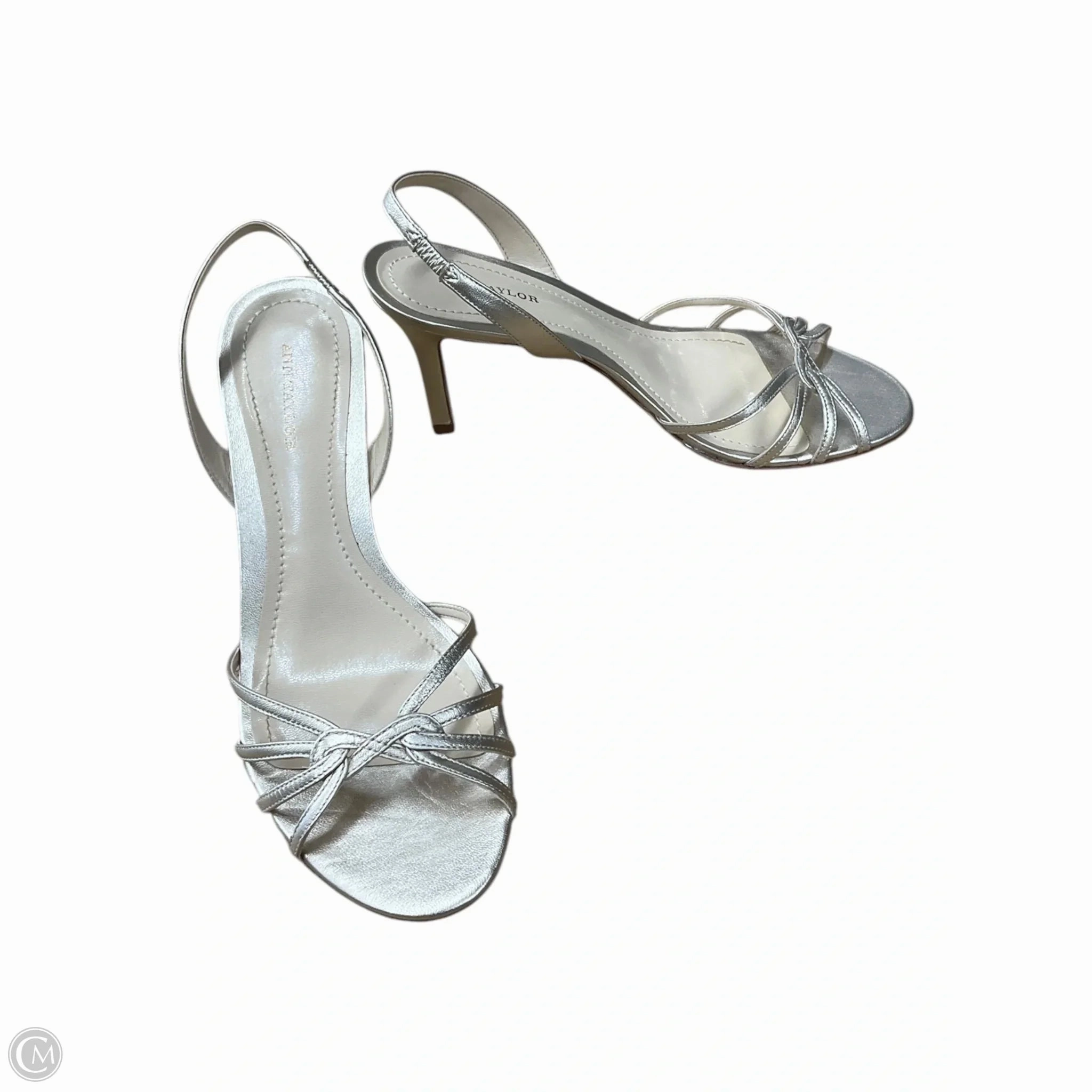 Sandals Heels Kitten By Ann Taylor In Gold, Size: 7.5