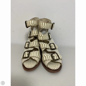 Sandals Heels Kitten By Freebird In Cream, Size: 6