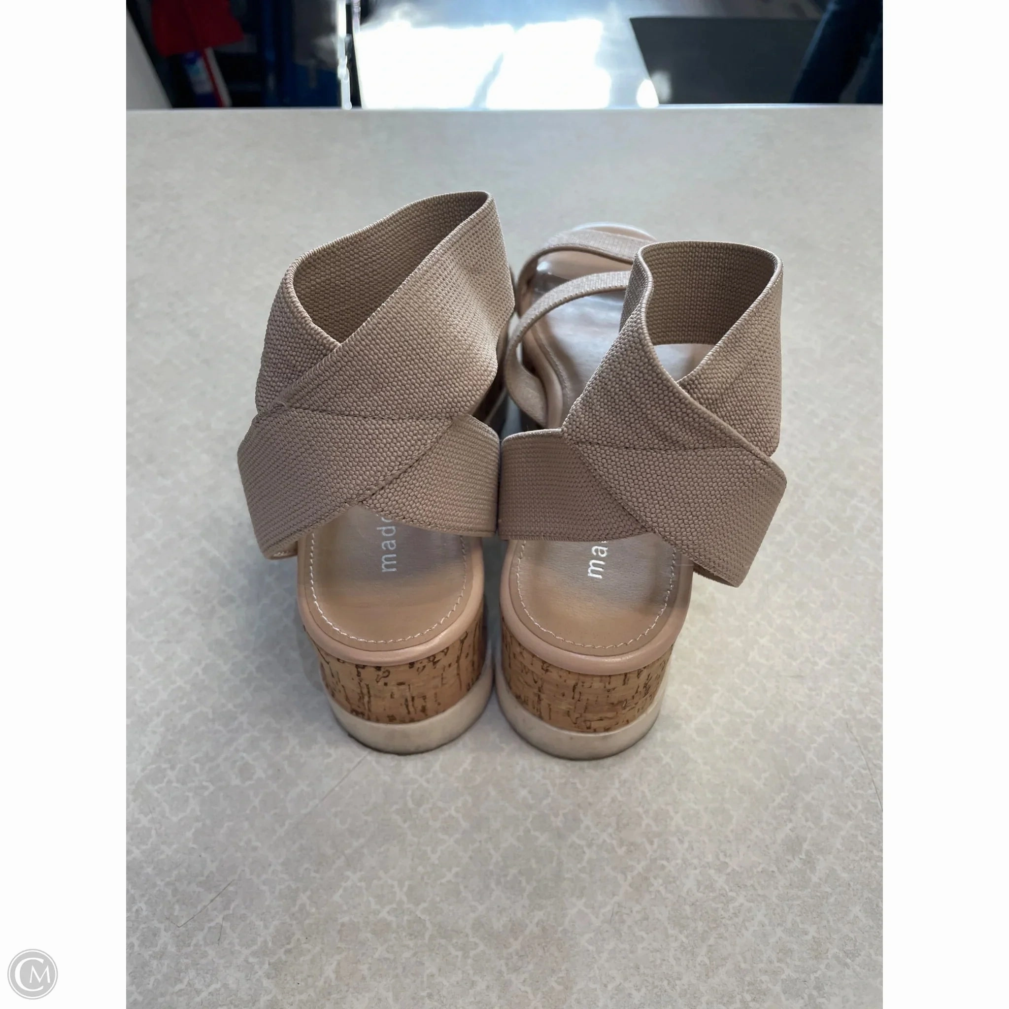 Sandals Heels Platform By Madden Girl In Tan, Size: 8
