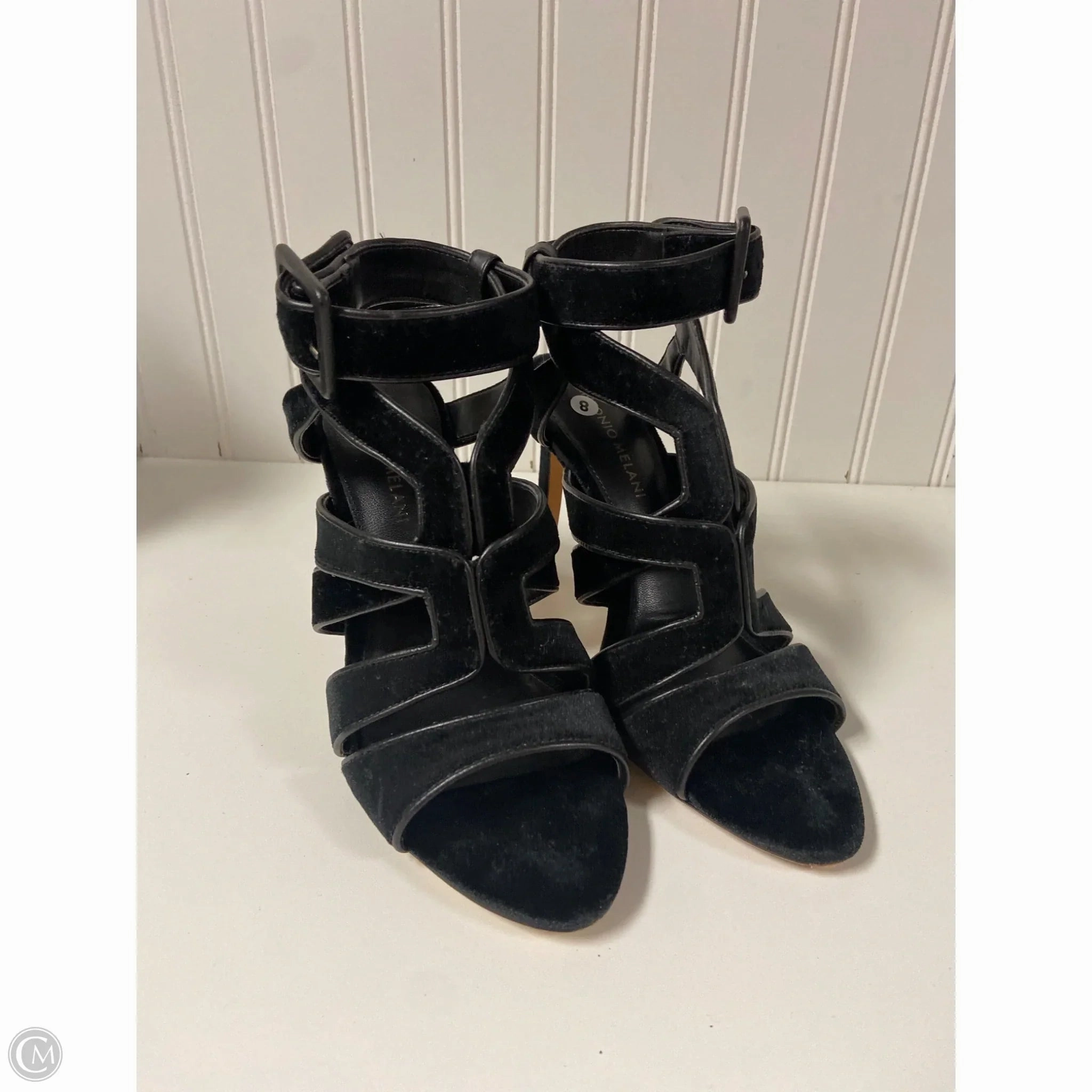 Sandals Heels Stiletto By Antonio Melani In Black, Size: 8