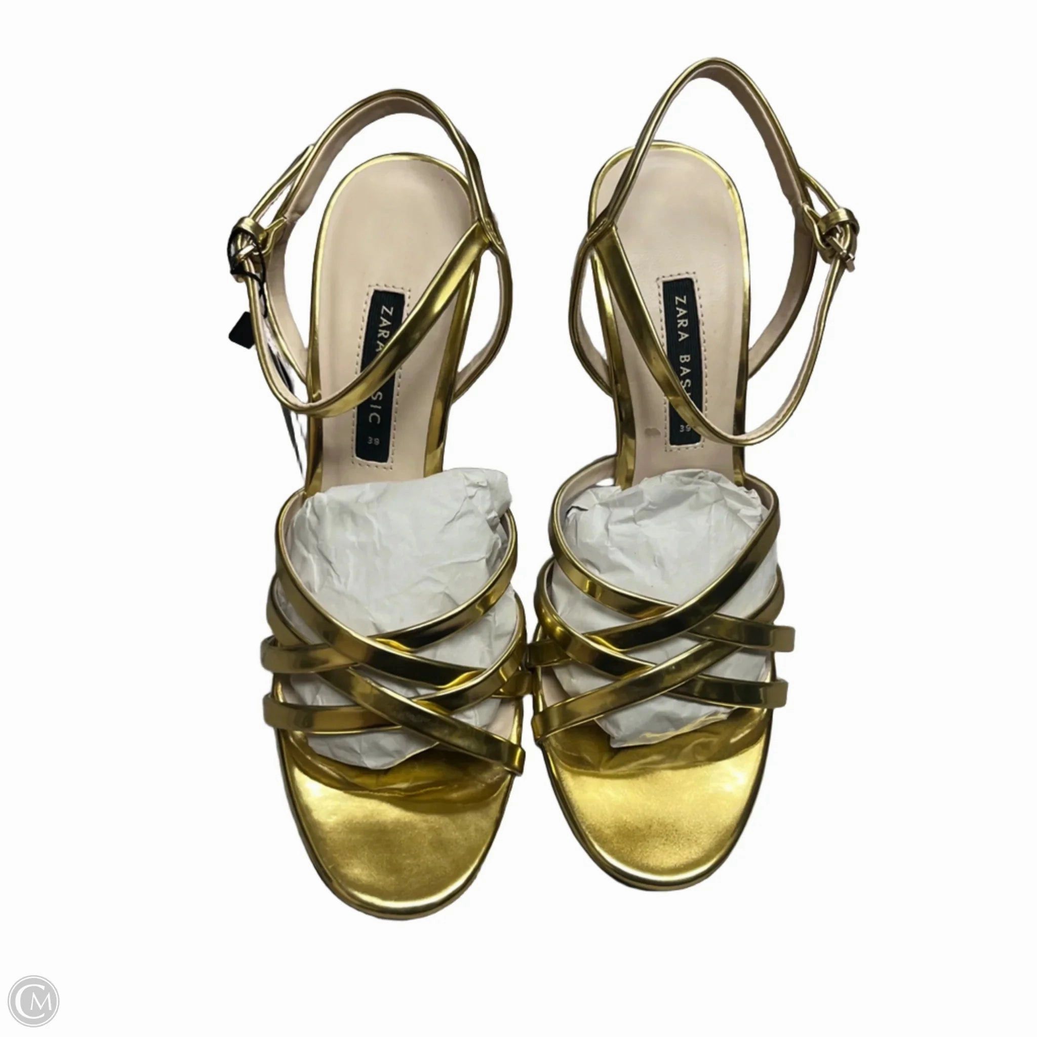 Sandals Heels Stiletto By Zara In Green, Size: 8.5