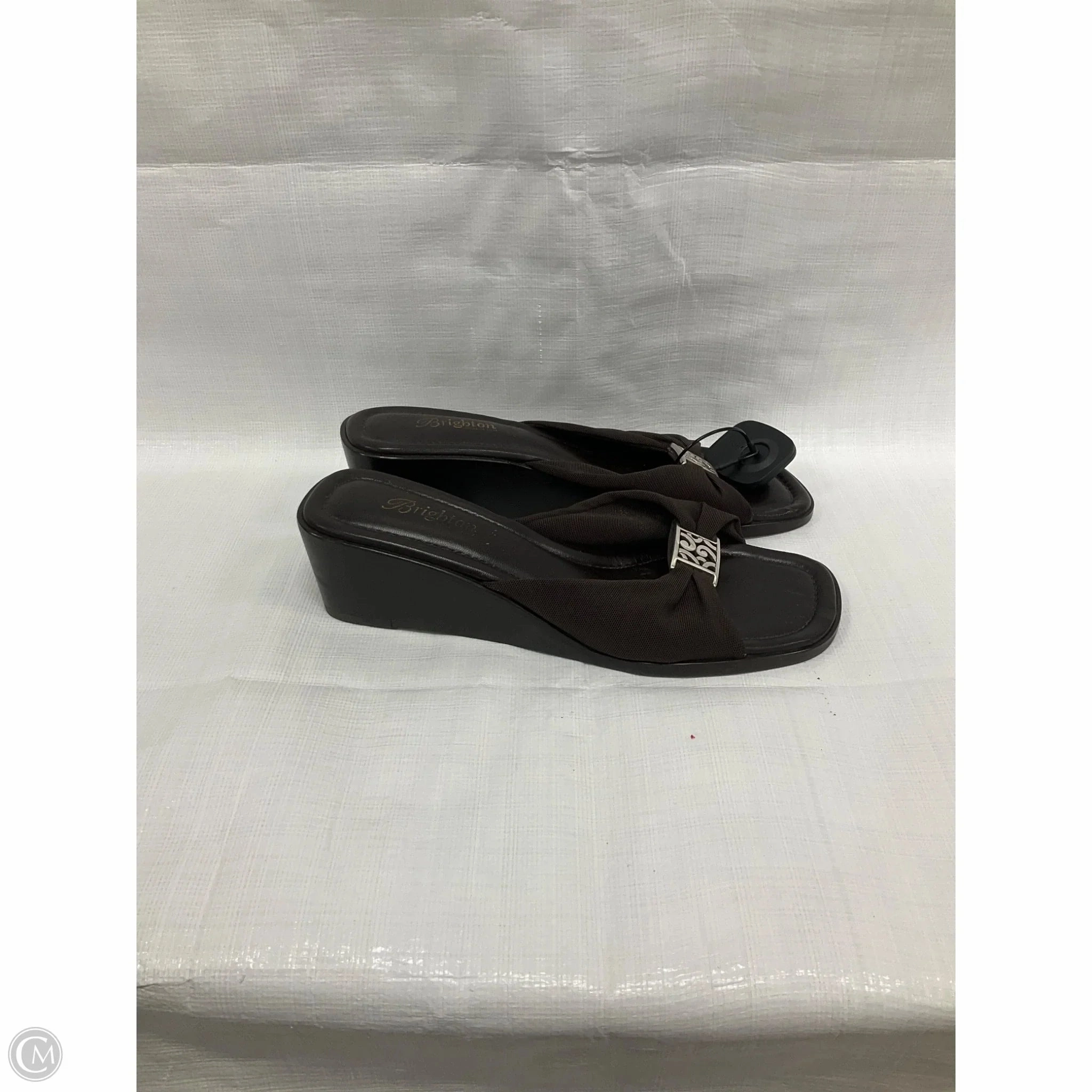 Sandals Heels Wedge By Brighton In Brown, Size: 9.5