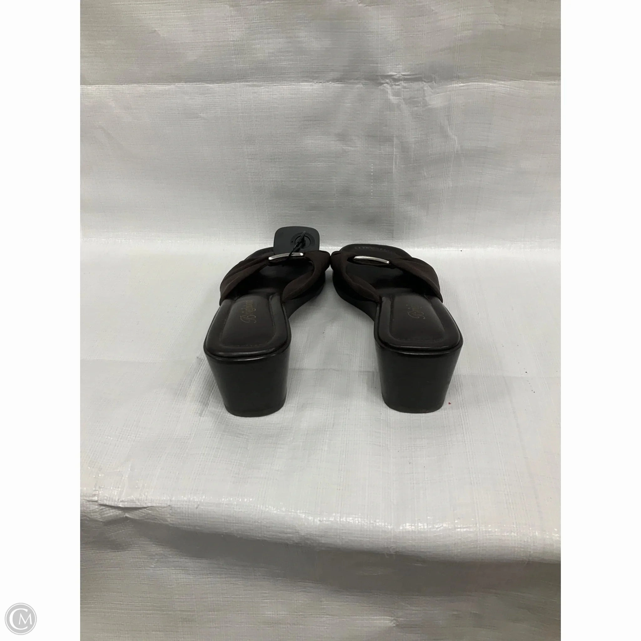 Sandals Heels Wedge By Brighton In Brown, Size: 9.5