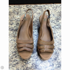 Sandals Heels Wedge By Crown Vintage In Tan, Size: 8.5