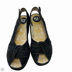 Sandals Heels Wedge By Fly London In Black, Size: 10