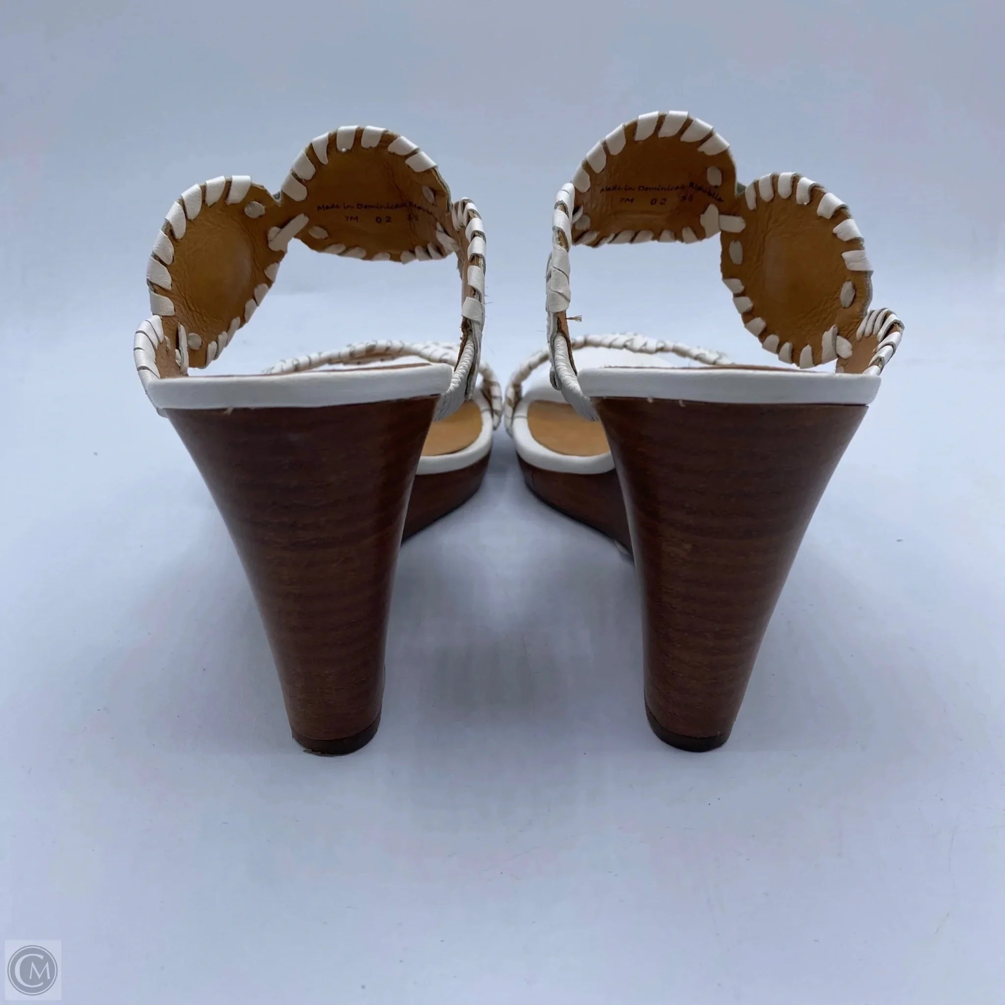 Sandals Heels Wedge By Jack Rogers In White, Size: 7