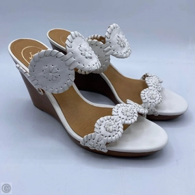 Sandals Heels Wedge By Jack Rogers In White, Size: 7