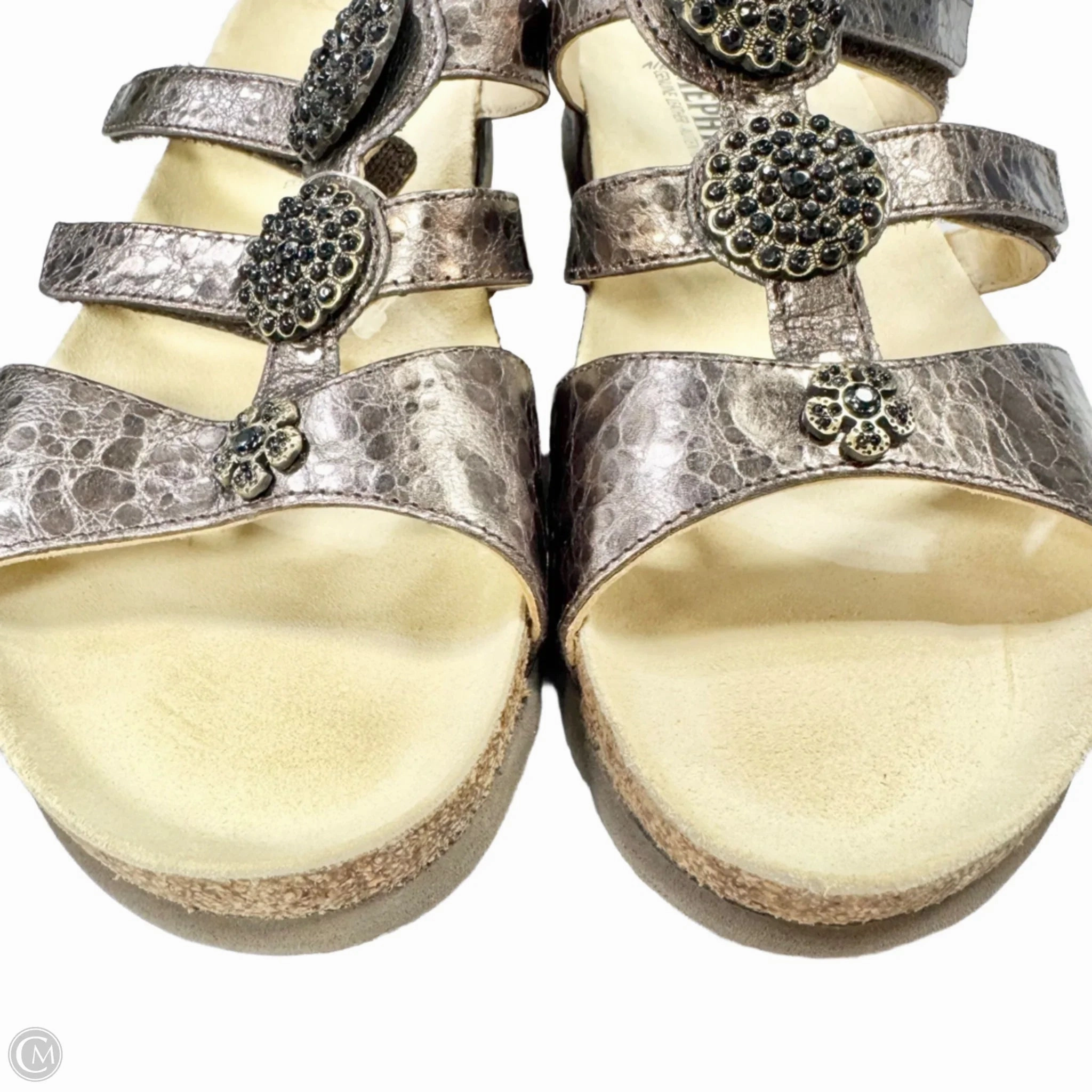 Sandals Heels Wedge By Mephisto In Bronze, Size: 8.5