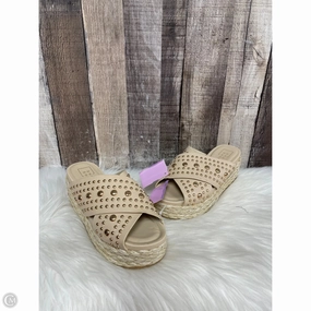 Sandals Heels Wedge By Shu Shop In Beige, Size: 6.5