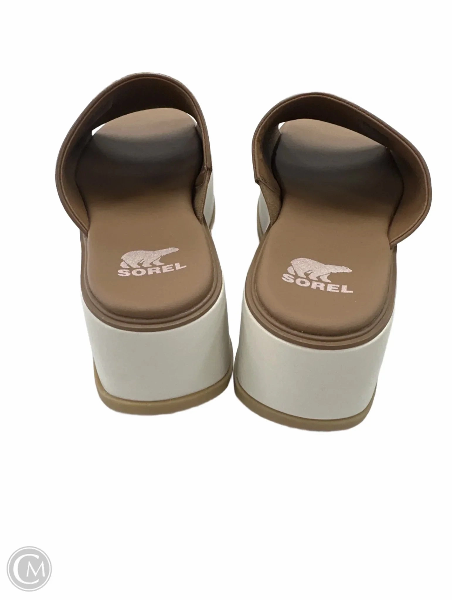 Sandals Heels Wedge By Sorel In Tan, Size: 8.5