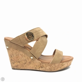 Sandals Heels Wedge By Tommy Hilfiger In Beige, Size: 10