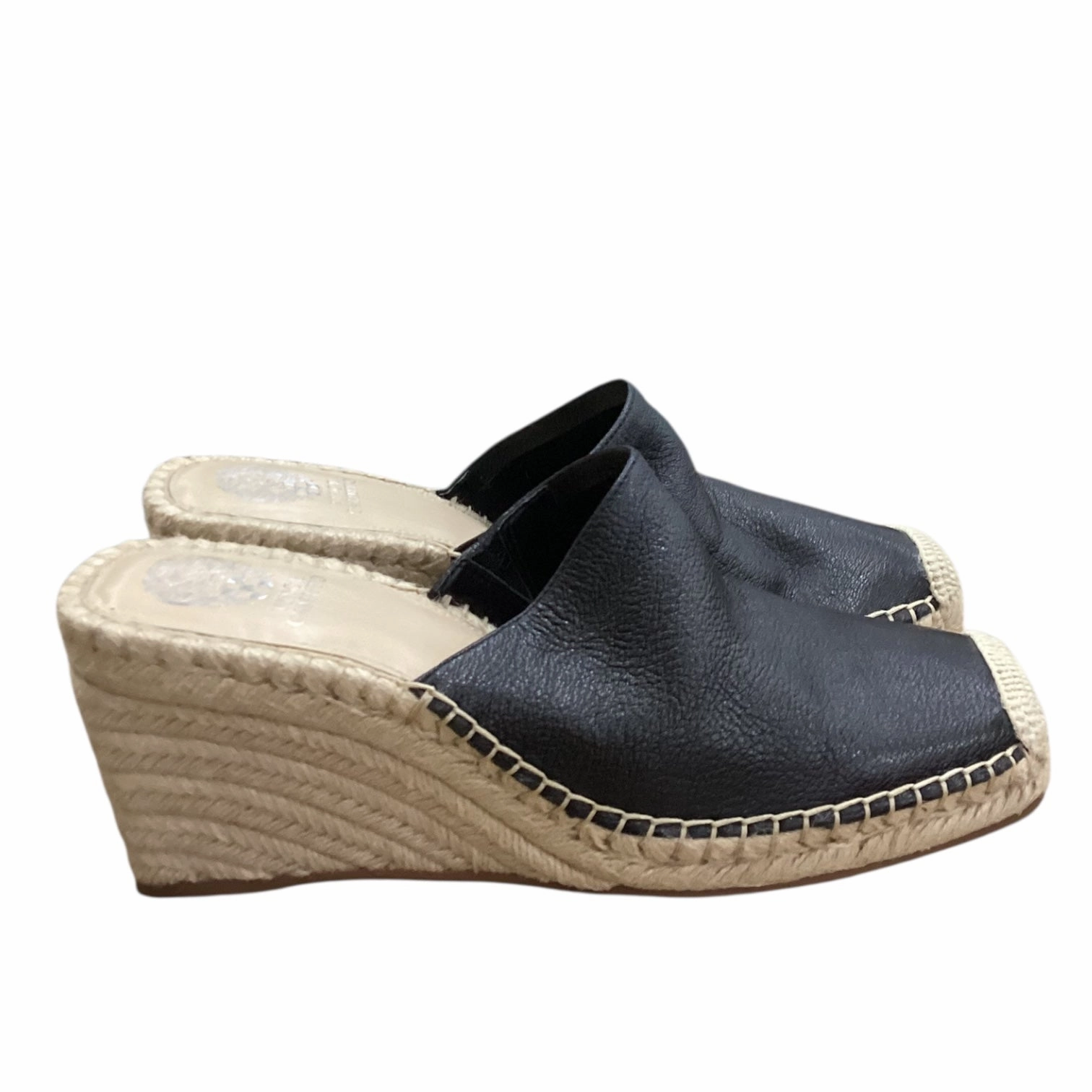 Sandals Heels Wedge By Vince Camuto In Black & Brown, Size:11