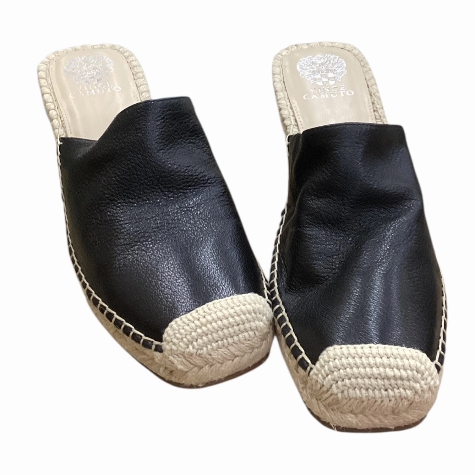 Sandals Heels Wedge By Vince Camuto In Black & Brown, Size:11
