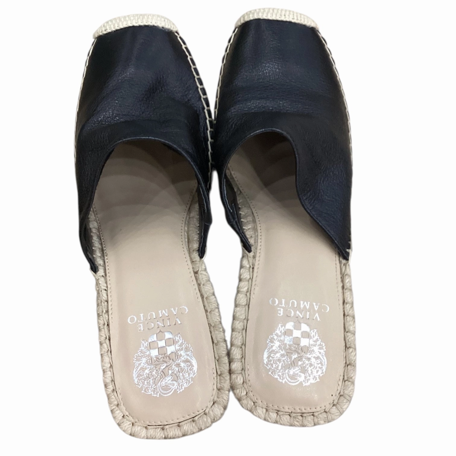 Sandals Heels Wedge By Vince Camuto In Black & Brown, Size:11