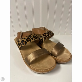 Sandals Heels Wedge By Vionic In Animal Print, Size: 7