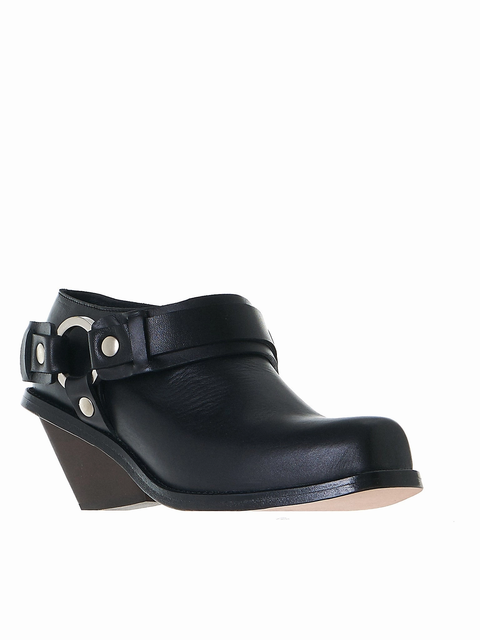 Sculpted Buckle Heels (SS17-501-SABOT-BLACK)