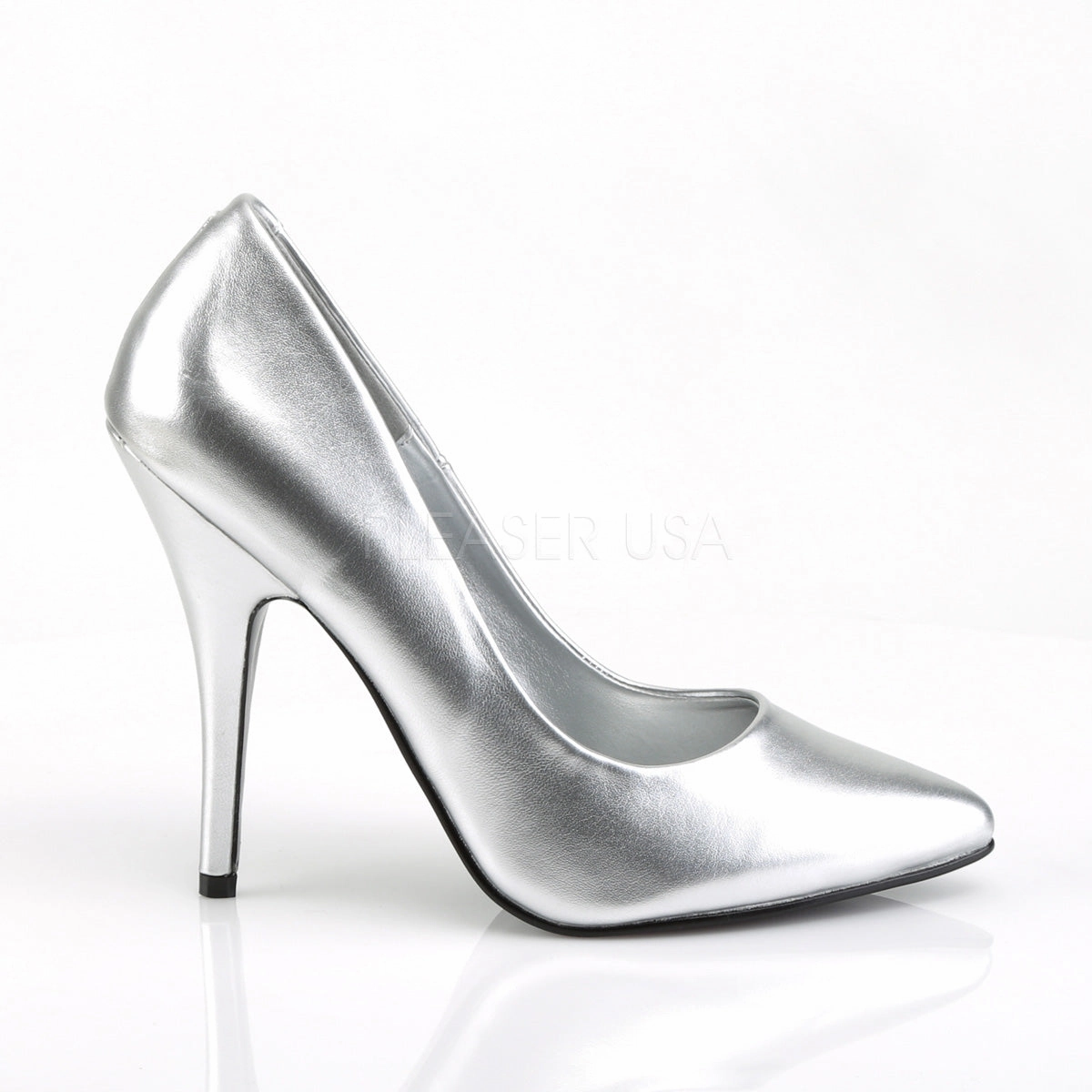 SEDUCE-420  Silver Faux Leather