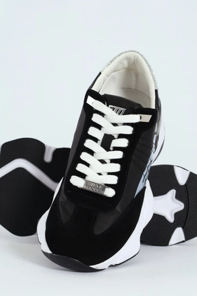 Setback Sportie Sneaker - Black/White