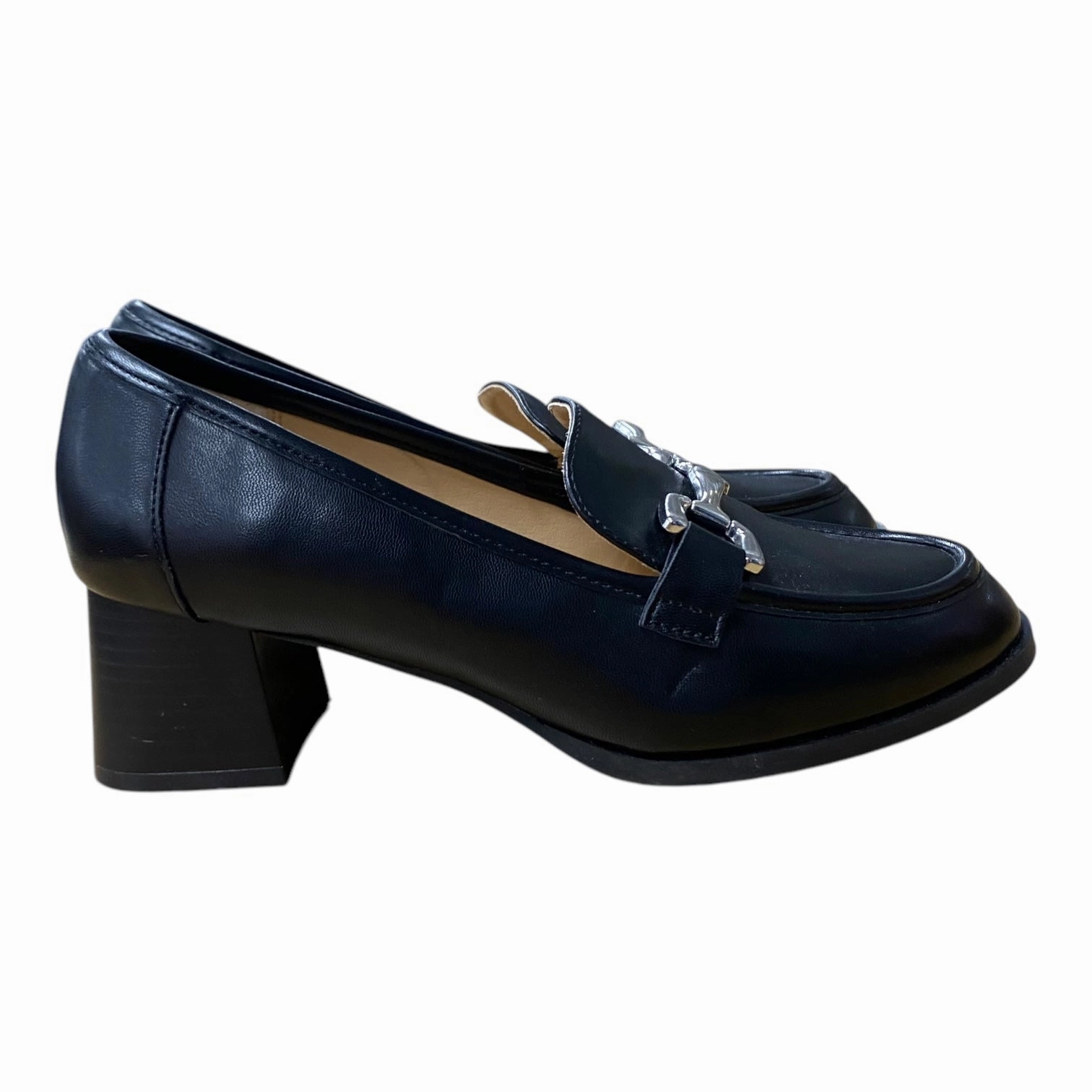 Shoes Heels Block By Adrienne Vittadini In Black, Size:8