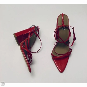 Shoes Heels Block By Clothes Mentor In Red, Size: 5