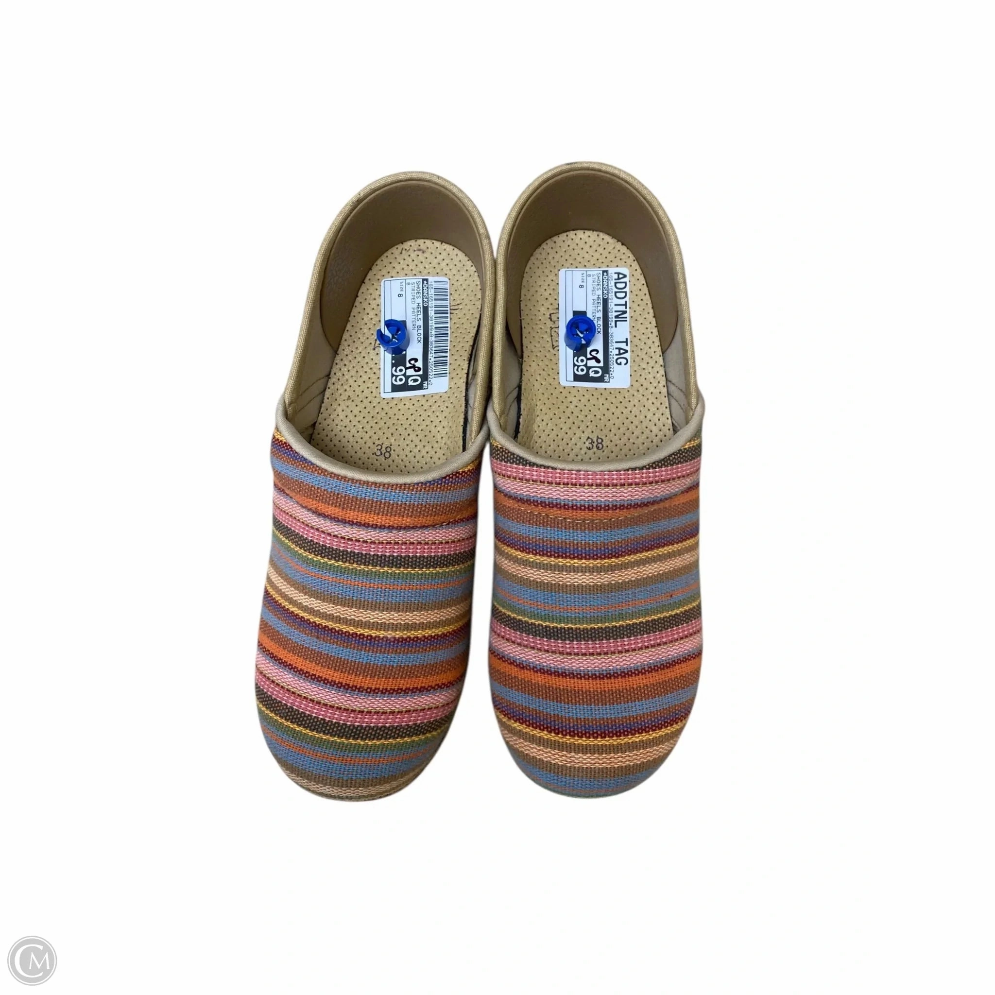 Shoes Heels Block By Dansko In Striped Pattern, Size: 8