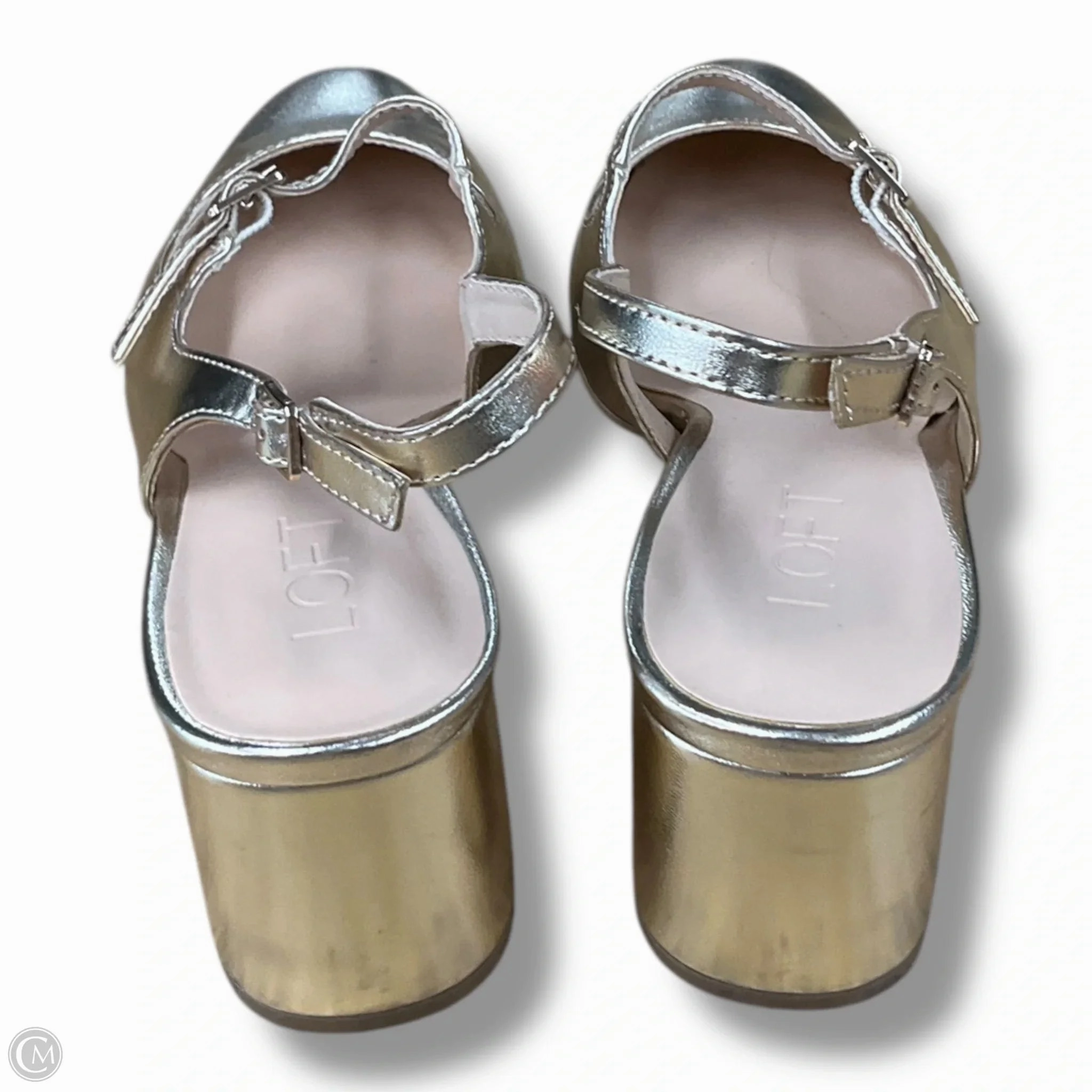 Shoes Heels Block By Loft In Gold, Size: 8.5