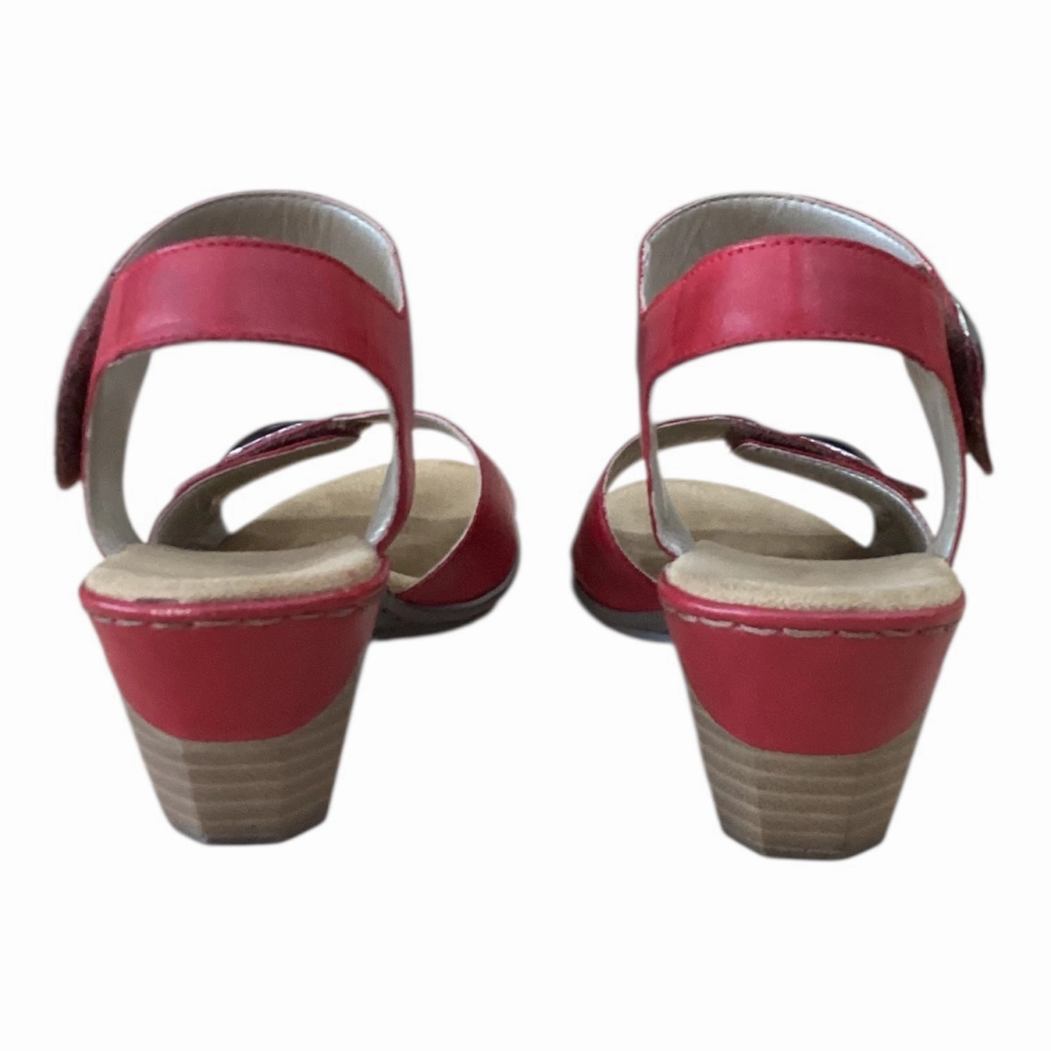 Shoes Heels Block By Riekers In Red, Size:9