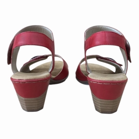Shoes Heels Block By Riekers In Red, Size:9