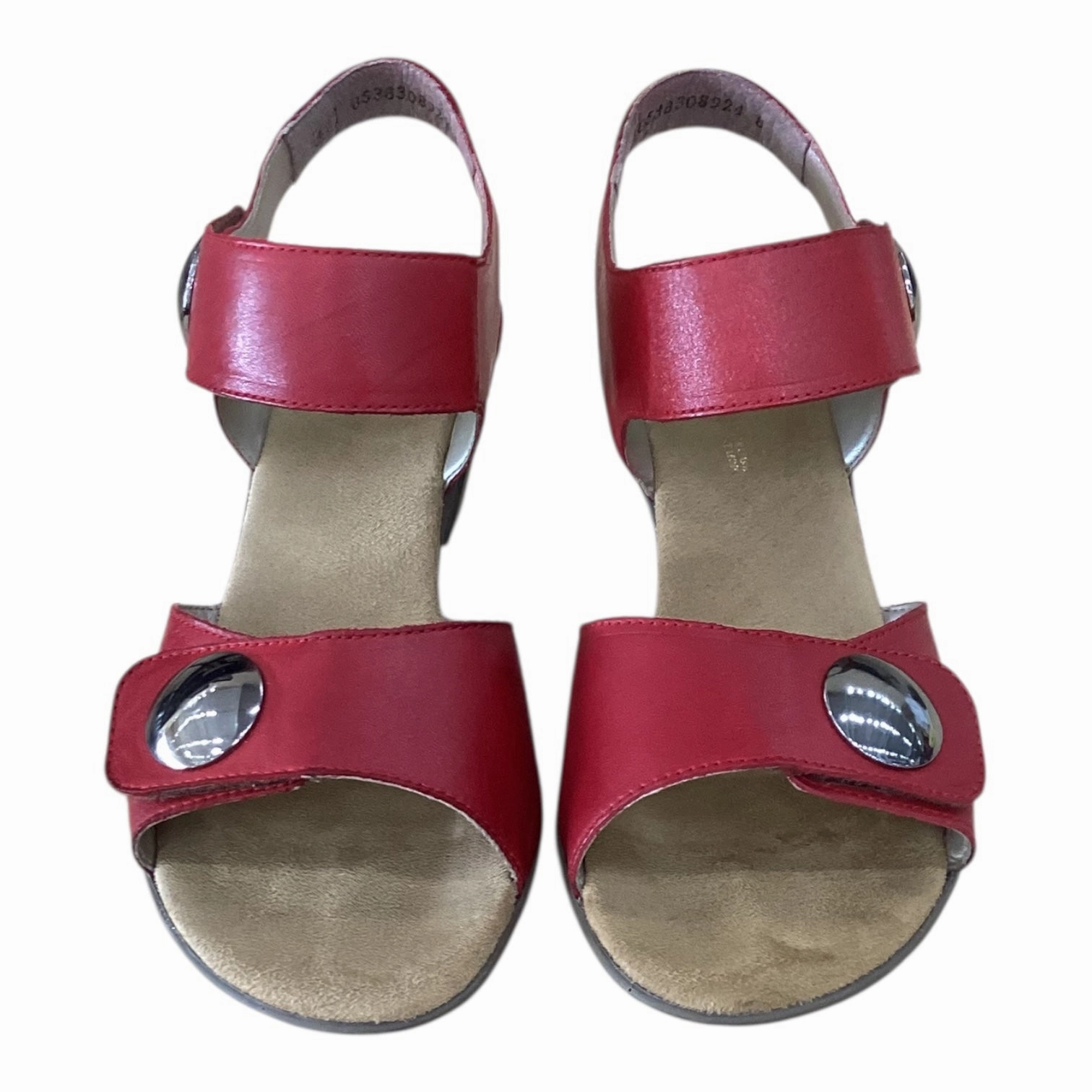 Shoes Heels Block By Riekers In Red, Size:9